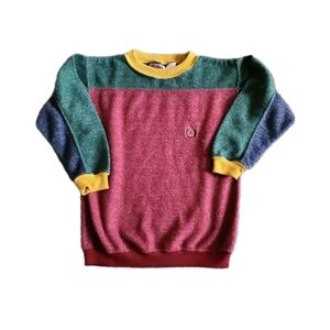 Vintage Bugle Boys Sweatshirt Color Block Preppy Kids‎ Size 7 Xl 90’s 80s